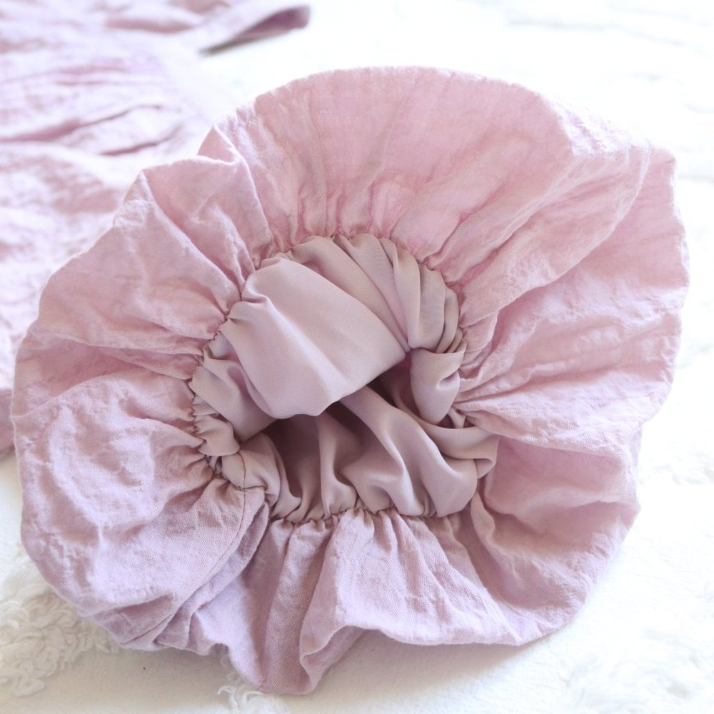 A New Day | Romantic Boho Linen Puff Balloon Short Sleeve Square Neck Summer Top - Picture 10 of 11